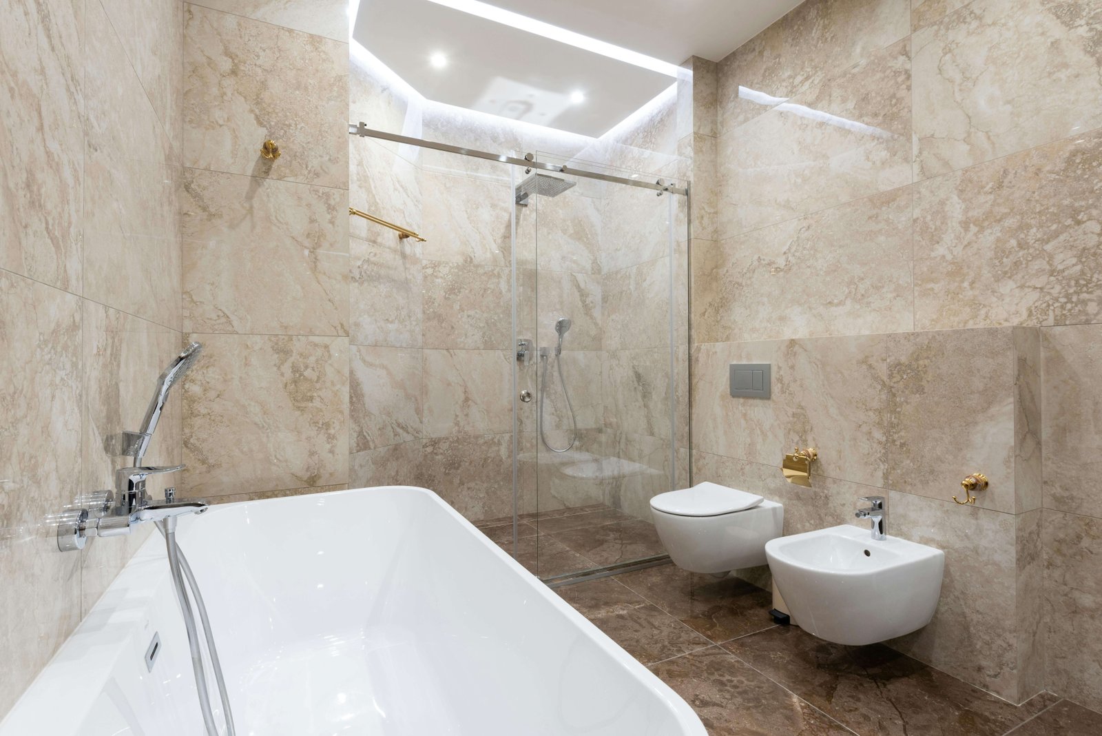 Shower glass installation by Gulf Light in Abu Dhabi