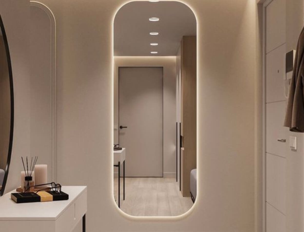 Mirror With LED Lights