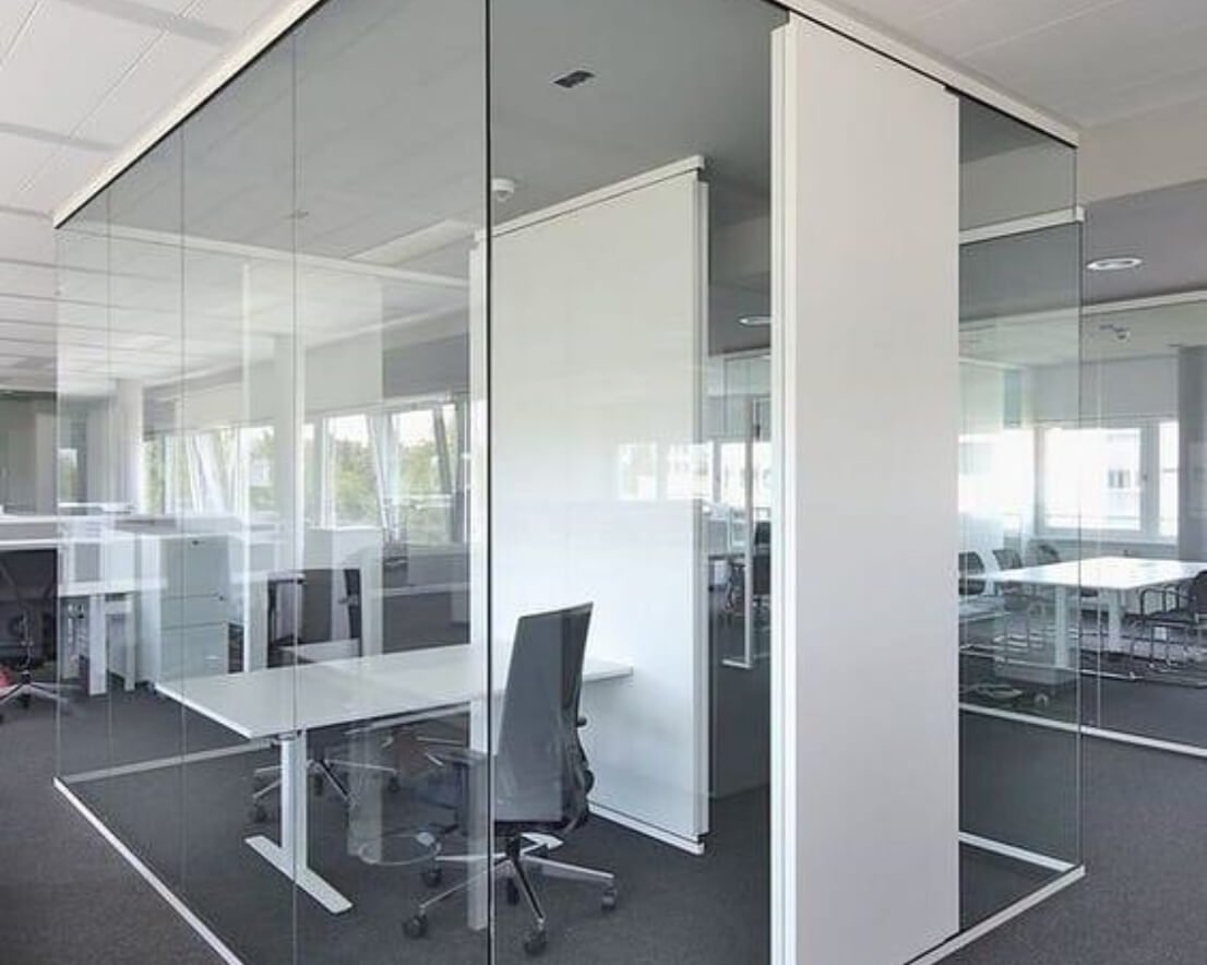 Frameless Glass Partitions service by Gulf Light in Abu Dhabi